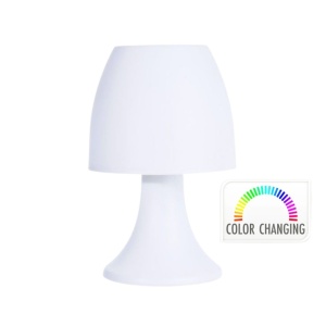Lampă de masă LED cu schimbare de culoare, lumină ambientală RGB, funcționare pe baterii – design modern