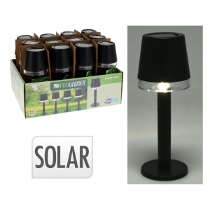 Lampă solară cu LED, pentru grădină, terasă și exterior, culoare negru