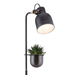 Lampadar Neordic Elric pentru plante, max 1x20W, bec E27, culoare negru/cupru 230V din metal și sticlă
