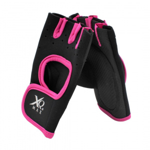 Mănuși ciclism XQ Max, fără degete, culoarea roz, închidere cu velcro, mărime S/M