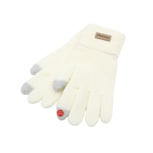 Mănuși damă, Antonio, cu funcție touch, culoare alb, one size