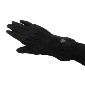 Mănuși damă, Antonio, cu funcție touch și manșetă detașabilă, culoare negru, one size
