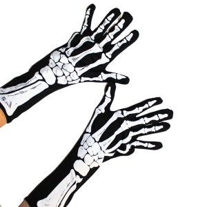 Mănuși de Halloween, Amscan, model Skeleton 3d gloves, one size, 33 cm