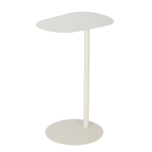 Masă Laterală Albă din Metal, H&S Collection, 35xH53 cm – Design Minimalist