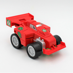 Mașinuță convertibilă, tip robot Dino, Deluxbase, culoarea roșu