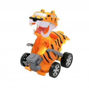 Mașinuță convertibilă, tip robot Tiger, Deluxbase, culoarea galben