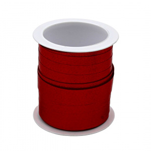 Minirolă rafie roșu metalizat 10m x 10mm