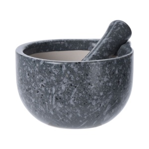 Mojar cu pistil 330 ml, Excellent Houseware, ceramică, gri închis