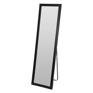 Oglindă de podea, formă dreptunghiulară, culoare negru, 36x126 cm