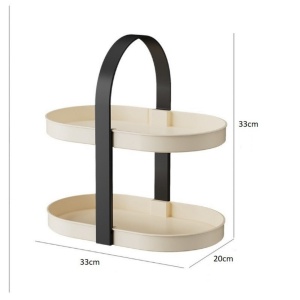 Organizator cosmetic, de baie, cu 2 niveluri, Ecarla, 33 x 20 x 33 cm, CB57