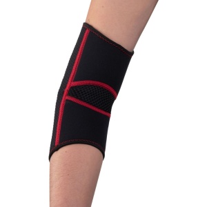 Orteză pentru Cot din Neopren Pure 2 Improve – Mărimea XL | Negru cu Cusături Roșii