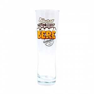 Pahar pentru bere BĂUTOR AUTORIZAT 600ml