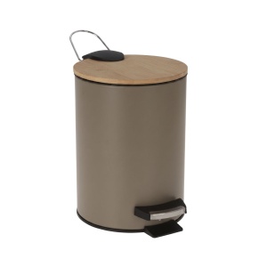Pedal bin, 3 L, taupe, 17 x 24 cm