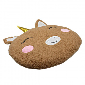 Pernuță crem pufoasă model unicorn 42cm