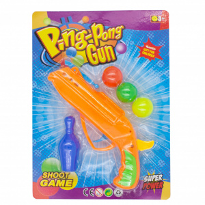 Pistol cu bile jucarie Ping-Pong portocaliu