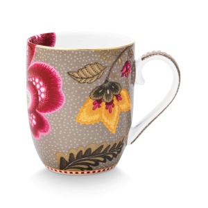 Porcelain mug, Pip Studio, Khaki, 145 ml, Blooming Tales collection