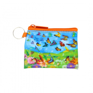 Portofel copii Fluturași 3D 11x8 cm - Img 1