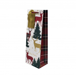 Pungă cadou Crăciun SDE B STAG TARTAN - Img 1