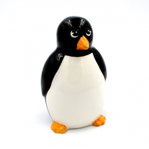 Pușculiță pinguin negru din ceramică