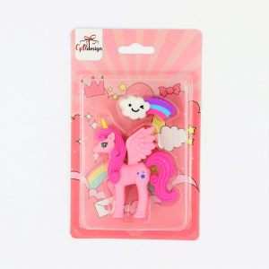 Radieră puzzle colecționabilă seria Unicorn roz