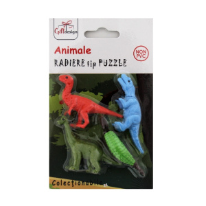 Radiere colecționabile Animale Dinozaur Roșu