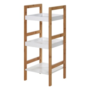 Raft baie cu 3 polițe, MDF și bambus, 30x30x72 cm, Bathroom Solutions