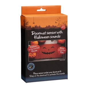 Senzor pentru covoraș de intrare, cu sunete de Halloween, activare la călcare, 34x24,5 cm