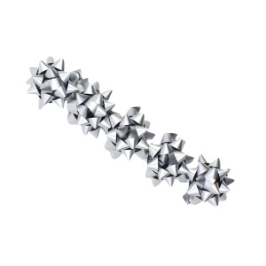 Set 10 steluțe autoadezive, 5 cm, Brizzolari, culoarea argintiu