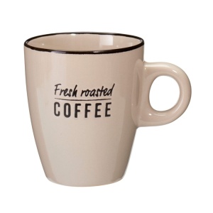 Set 2 căni Excellent Houseware, 340 ml, ceramică, Fresh Roasted Coffee