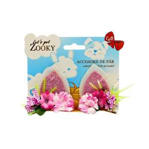 Set 2 clame Zooky urechiușe sclipicioase