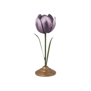 Set 2 suporturi, din metal, Pip Studio, lalele 21 și 26 cm, Lilac, colecția Others
