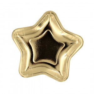 Set 6 farfurii stea gold 18cm - Img 2