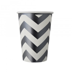 Set 6 pahare 355ml CHEVRON SILVER