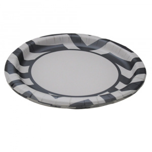 Set 8 Farfurii 23 cm Chevron Silver