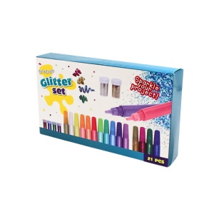 Set Glitter Art & Craft – 21 Piese | Culori Sclipitoare pentru Decorațiuni Creative