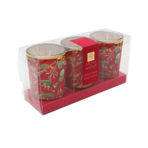 Set lumanari design floral rosu 5x6cm - Img 2