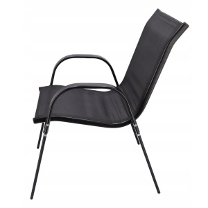 Set mobilier de grădină Jumi, model FIESTA, 2 fotolii suprapozabile și măsuță de cafea