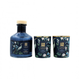 Set odorizant cameră și două lumânări blue narcissus