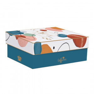 Set porțelan, 2 cești și farfurioare, Shapes, 240 ml, Easy Life