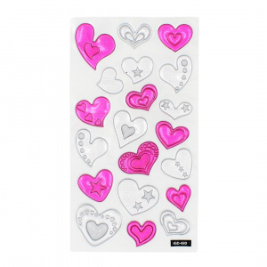 Set stickere Pattern hearts 20 bucati - Img 2