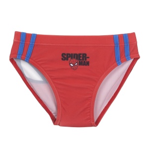Slip înot pentru băieți, Spider-Man, design roșu cu dungi albastre laterale