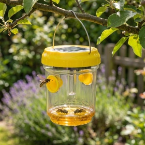 Solar insect trap with LED, 7x9 cm, yellow