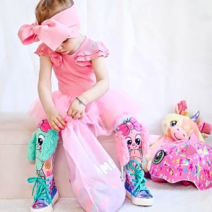 Șosete lungi colorate Madmia pentru fete Bunny toddler 3-5 ani