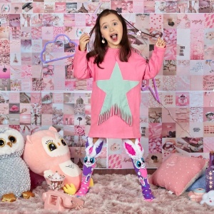 Șosete lungi colorate Madmia pentru fete Funny Bunny 6-99 ani