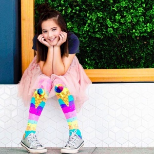 Șosete lungi colorate Madmia pentru fete Ice-cream toddler 3-5 ani