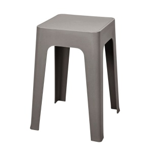 Stackable plastic stool, 33 x 33 x 47 cm, grey