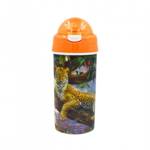 Sticlă apă pentru copii model leopard 500ml - Img 1