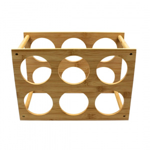 Suport pentru 6 sticle de vin, bambus, 35x24x18.5 cm, Excellent Houseware