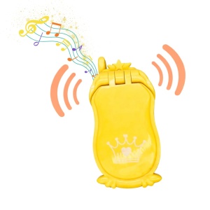 Telefon mobil, de jucărie, cu sunete, pentru copii, culoarea galben, Genie Pets