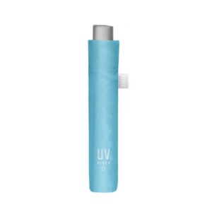 Umbrelă extra slim, UV50+, Perletti, culoarea albastru azuriu